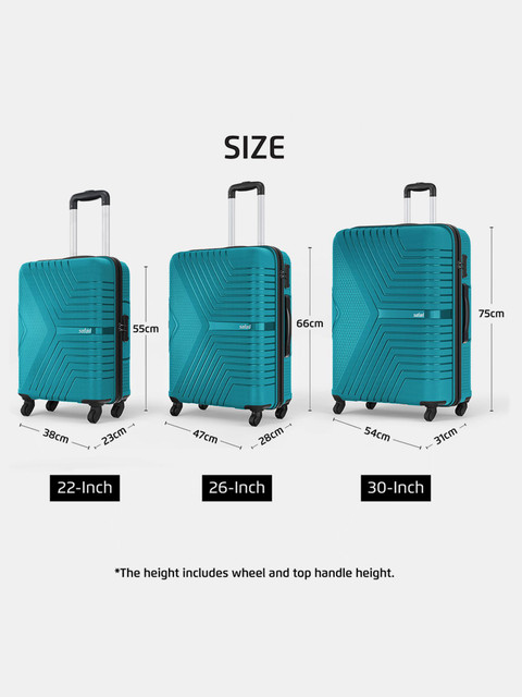 SAFARI ZENO 55 Cabin Suitcase 4 Wheels - 22 inch TEAL GREEN
