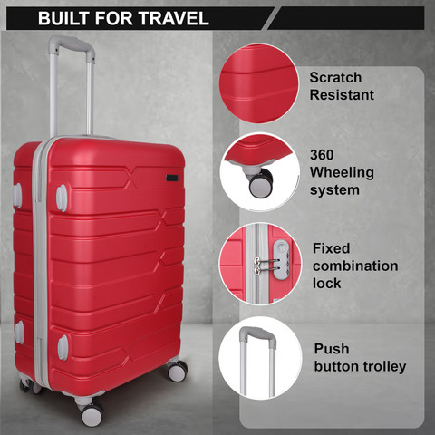 Kaya Trek Polypropylene Wheel Spinners Unbreakable Bag with