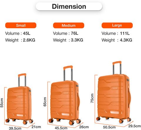NASHER MILES Paris Hard-sided Polypropylene Luggage Set of