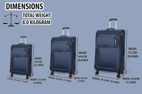 Travel Trolley Weight Of American Tourister Trolley Bag Blue