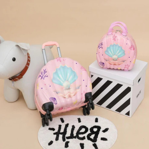 kidsmuch Cute Sea Shell design Trolley Bag Suitcase for Girls