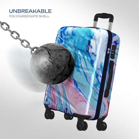 SAFARI Hue Printed Trolley Bag Check-in Suitcase Wheels 30