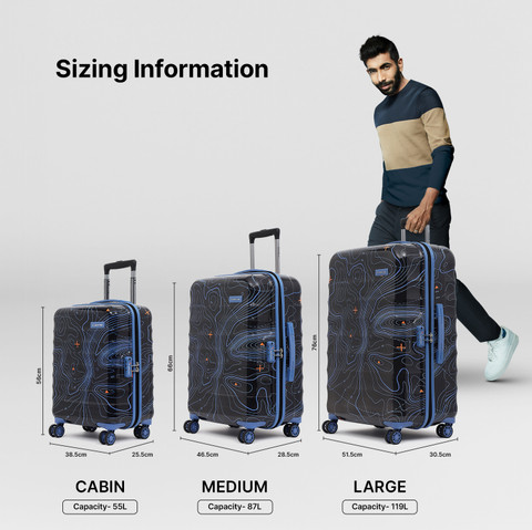 Uppercase Topo Medium Check-in 66cm Hardsided Trolley Bag TSA Lock Check-in  Suitcase Wheels 26 inch