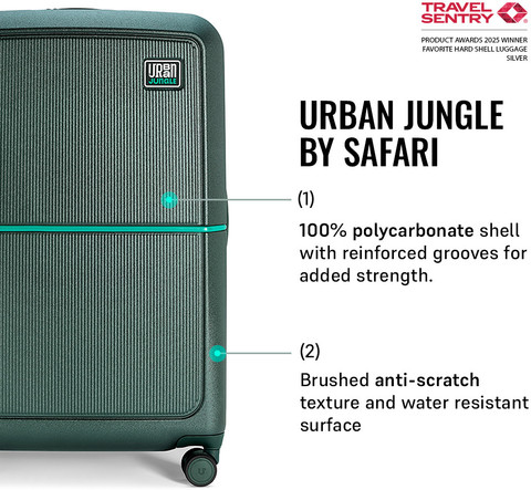 Urban Jungle by Safari Caliber Forest Check-in Suitcase Wheels 30 inch