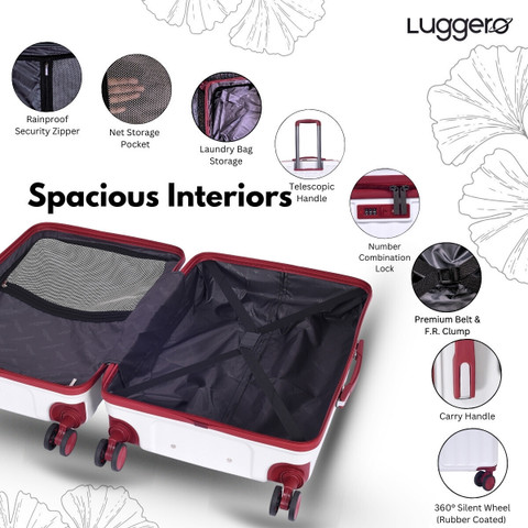 Luggero CANDY Light-Weight & Durable Polycarbonate OFF White Hard