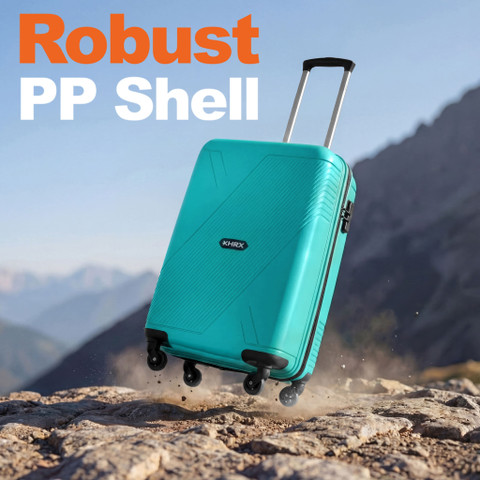 HRX Icon Cabin Suitcase 4 Wheels - 22 inch Teal - Price in India