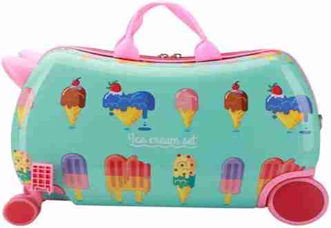 D's PARADISE Kid's 18 inch Ice cream Candy Carry Ride-On Luggage