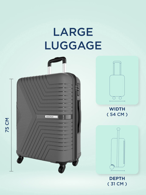 Safari Zeno 75 Check-in Suitcase 4 Wheels - 30 Inches Dark Grey