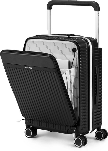 Assembly Polycarbonate Trolley Luggage Bag (45L) with Wide Handle Trolley  and USB Port Cabin Suitcase Wheels 20 inch