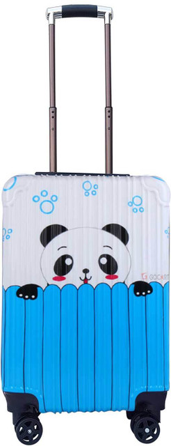GOCART 22 Inch Kids Cartoon Printed Hard Shell Suitcase Carry on Luggage  Bag Travel Trolley Rolling Luggage For Toddlers Children Cabin Suitcase 