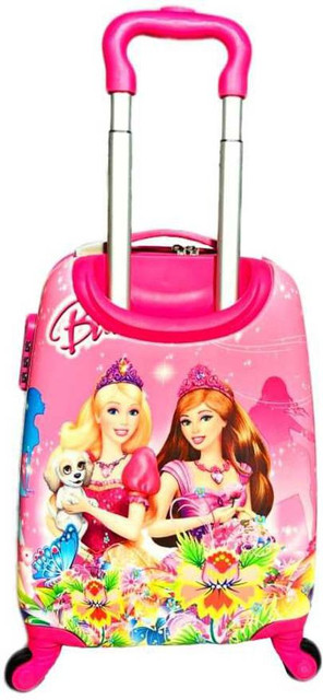 D Paradise Kids Barbie 17 INCHES/Luggage/Travel Suitcase for Kids, Trolley  Bag for Girls Cabin Suitcase Wheels 17 inch