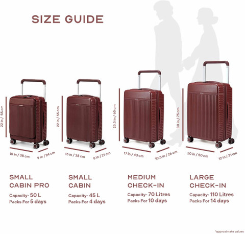 Assembly Premium Polycarbonate Trolley Bag for Travel (45L) with - Main Image