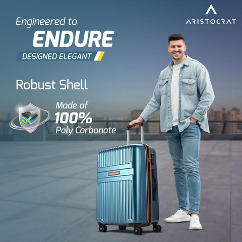 ARISTOCRAT Atlas Check-in Trolley Bag Hard Luggage Combination