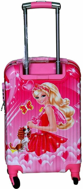 Harsehaj Products HP-511 Barbie Luggage/Travel Suitcase for Kids, Trolley  Bag Expandable Cabin Suitcase Wheels 21 inch