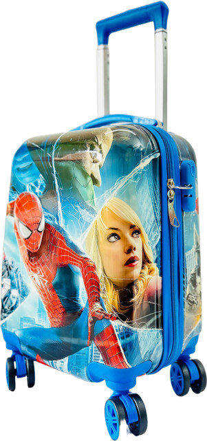 Paryatak Spiderman Print 16 Inch Kids Suitcase Trolley Bag For Boys Cabin  Suitcase Wheels 16 inch