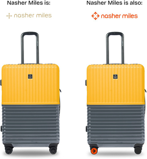 NASHER MILES Istanbul Hard-sided Luggage Set of Yellow and Grey