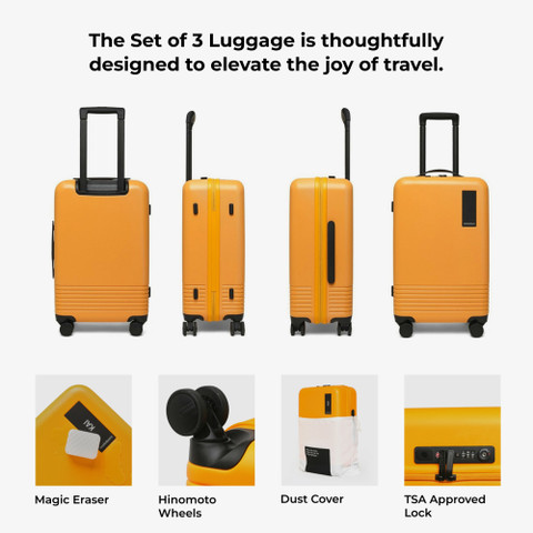 Mokobara The Set of Luggage (Small Medium Large 79cm  Cabin Check-in Set Wheels 31 inch