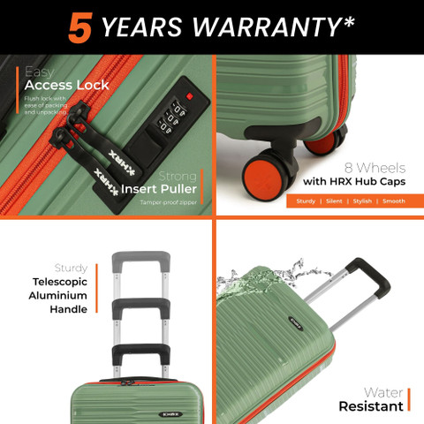 HRX by Hrithik Roshan Zanzibar Check-in Suitcase 8 Wheels - 26