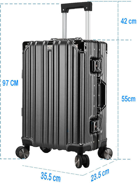 EverBest Polycarbonate Zipperless Hardcase Aluminum Frame 360