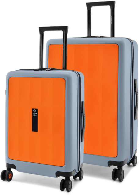 NASHER MILES Zanzibar HardSide Polycarbonate Luggage Orange Grey