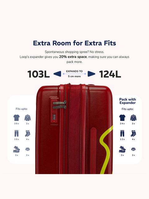 PROVOGUE Loop Expandable Check-in Suitcase Wheels 30 inch