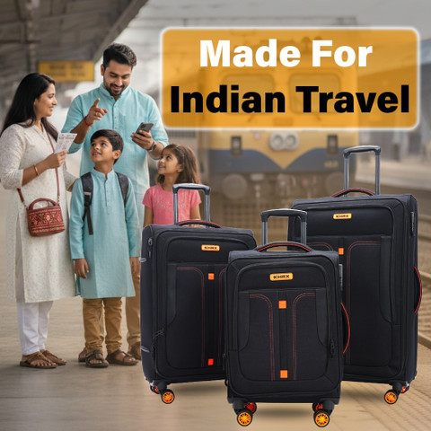 HRX Overdrive Spinner Expandable Cabin & Check-in Set 4 Wheels