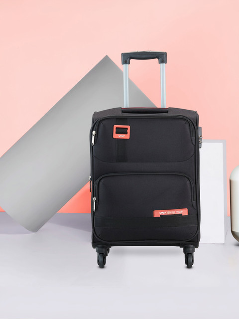 VIP Polyester Soft sided Cabin size trolley with 45L duffle Expandable  Cabin Suitcase Wheels 22 Inch