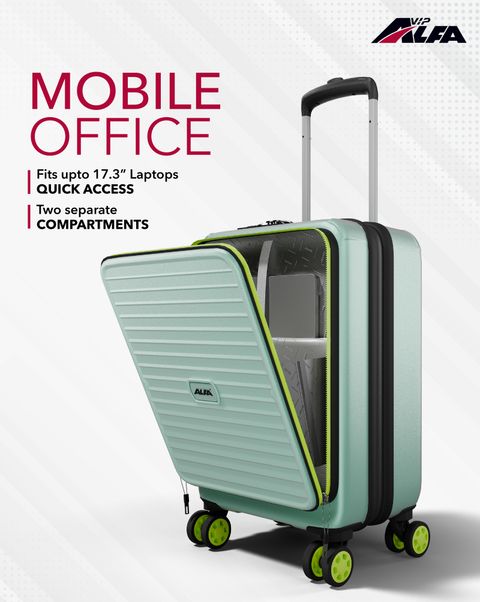 ALFA by VIP 55cm Cabin Suitcase 8 Wheels Blue - Image 5