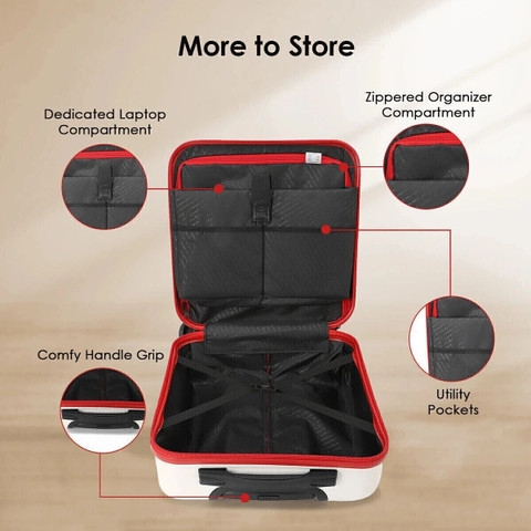 SWISS MILITARY Hard Top White Laptop Travel Overnighter Luggage