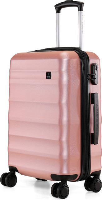NASHER MILES Rome Hard-Sided Cabin Luggage Bag Rose Gold 20 Inch Expandable  Cabin Suitcase Wheels 20 inch