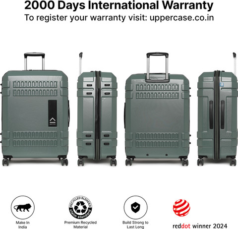 Uppercase Bullet Hard Check-in Trolley Bag Set of 2(M+L), TSA Lock Check-in  Suitcase Wheels 31 inch