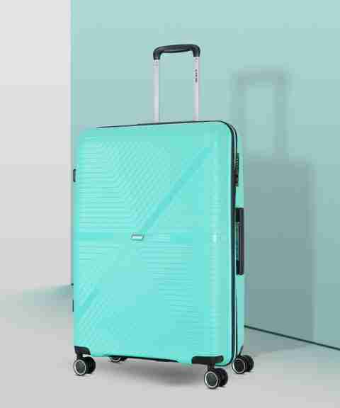 Stony Brook by Nasher Miles Axis Hard-Sided Polypropylene Check-in Luggage  Light Blue 75cm Trolley Bag Check-in Suitcase Wheels 28 inch