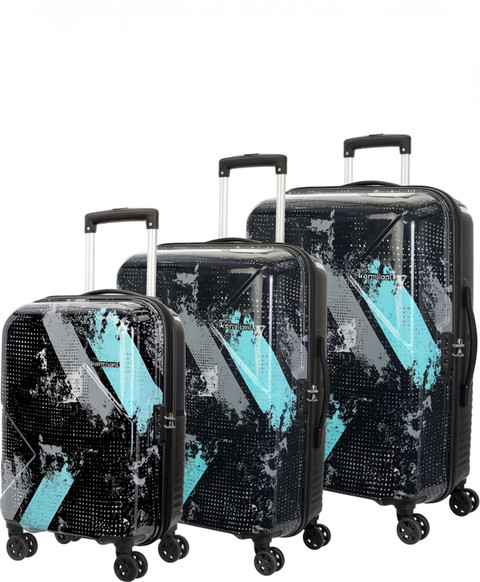 Kamiliant by American Tourister Set of (Small 55Cm Medium 68Cm Large  79Cm)Combination Lock-Ather Expandable Cabin Check-in Set Wheels 30 