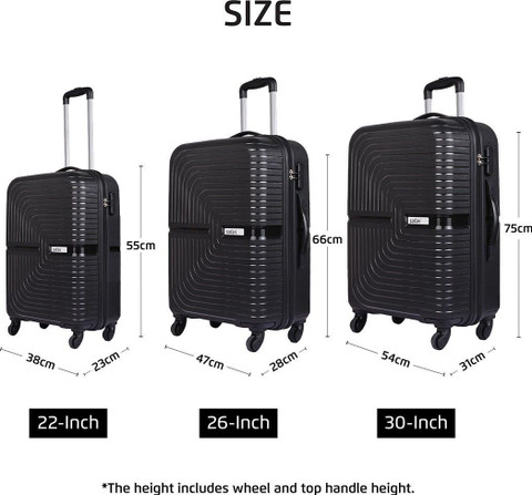SAFARI ECLIPSE 66 Check-in Suitcase Wheels 26 inch BLACK