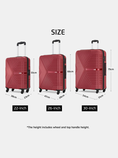 SAFARI ZENO 66 Check-in Suitcase 4 Wheels - 26 inch MAROON - Price
