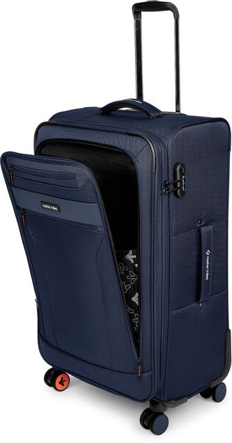 NASHER MILES Berlin Expander Soft-Sided Polyester 28 Inch Lightweight  Travel Trolley Bag Expandable Check-in Suitcase Wheels 28 inch