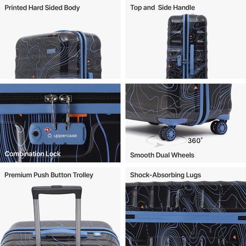 Uppercase Topo Hard Check-in Trolley Bag Set of (M+L) with TSA