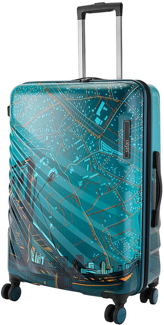 SAFARI rooklyn Cabin Suitcase Wheels 22 inch Teal Price in