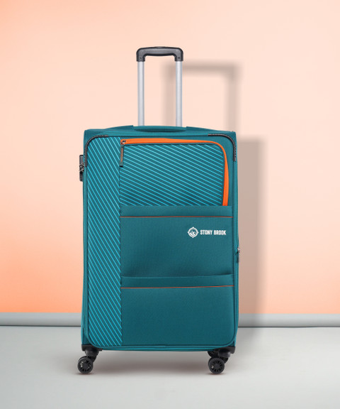 Stony Brook by Nasher Miles Stream Soft-Sided Polyester Check-in Luggage  Teal 28 inch |75cm Trolley Bag Expandable Check-in Suitcase Wheels 28 