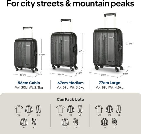 AMERICAN TOURISTER Combination Lock-Hamilton Cabin Suitcase Wheels 22  inch