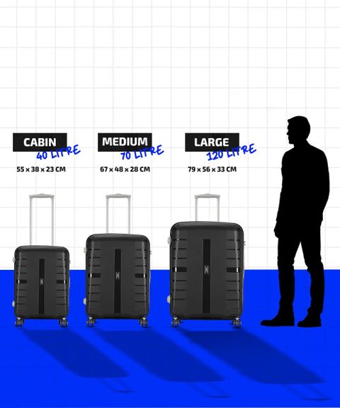 VIP Voyager 79 - Hardbody Trolley Bag Check-in Suitcase 8 Wheels