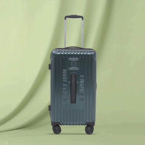 SWISS MILITARY Cuboid Hard Trolley Luggage, TSA Lock, Strong ABS+