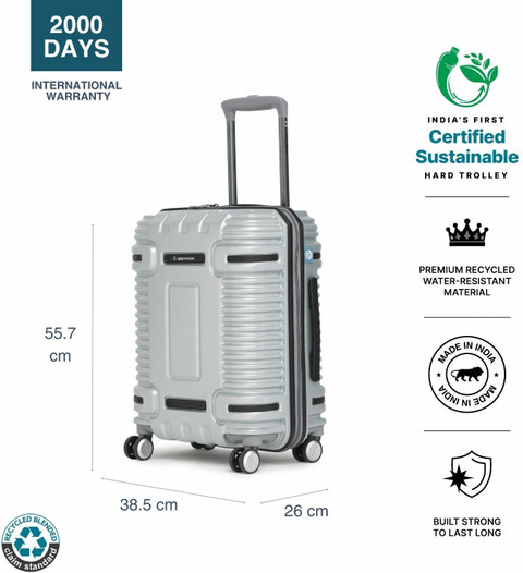 Uppercase Ridge Small Cabin 55cm Hardsided Trolley Bag with TSA