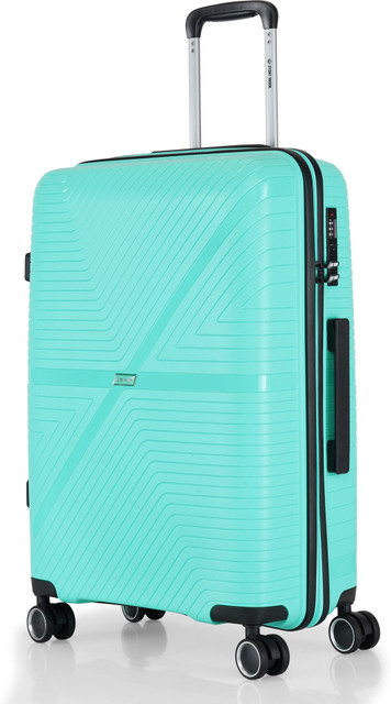 Stony Brook by Nasher Miles Axis Hard-Sided Polypropylene Check-in Luggage  Light Blue 65cm Trolley Bag Check-in Suitcase Wheels 24 inch