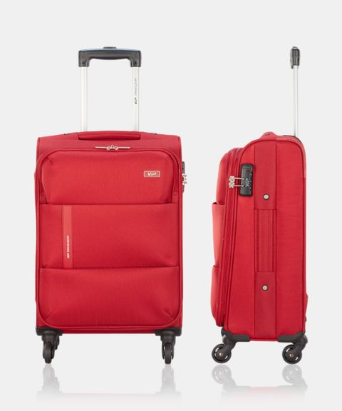 VIP Small Cabin Suitcase (57.5 cm) 4 Wheels - Widget 58 - Softbody Trolley Bag - Red - Image 6