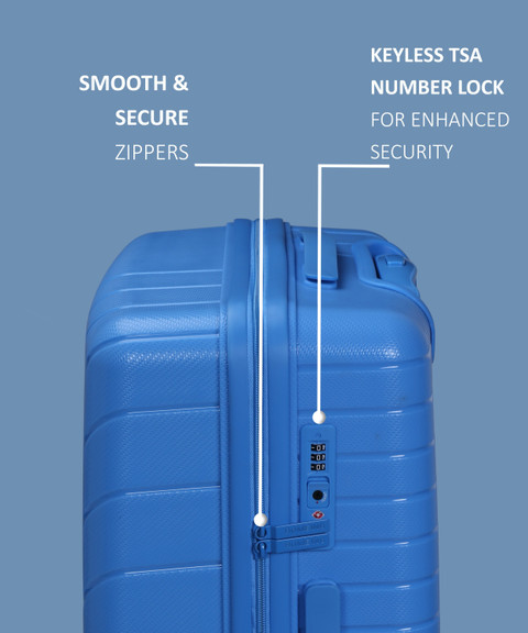 ROMEING 24 inch, Luggage, Sky Blue 65 cm Trolley Bag Check-in Suitcase  Wheels 24 inch