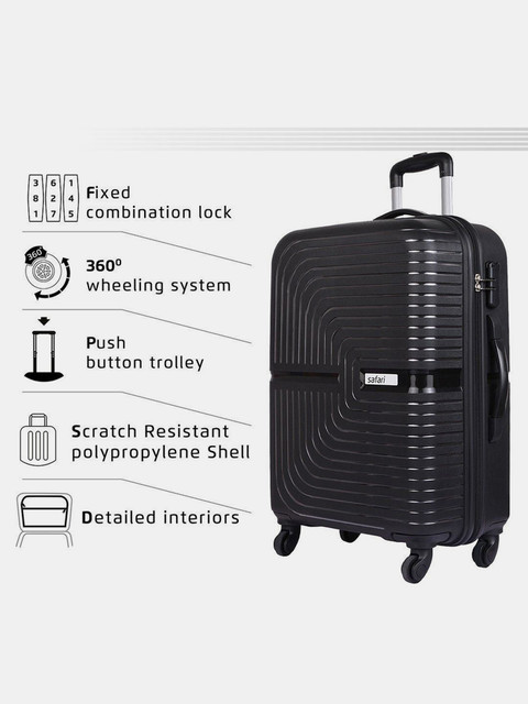 SAFARI ECLIPS75 Check-in Suitcase 4 Wheels - 30 inch BLACK - Price