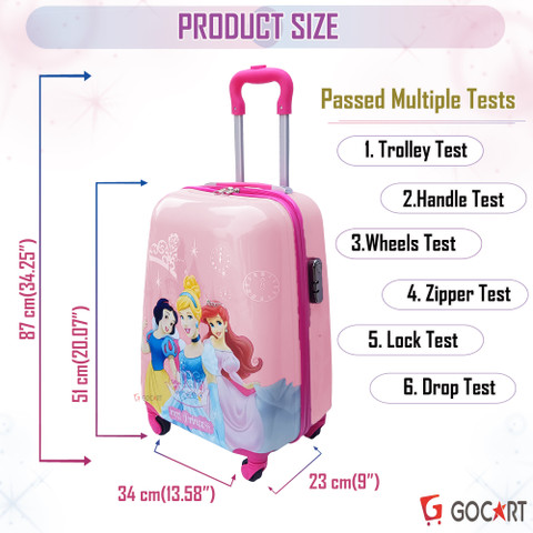 GOCART Lightweight Bag Carry Cabin Suitcase Wheels 22 inch