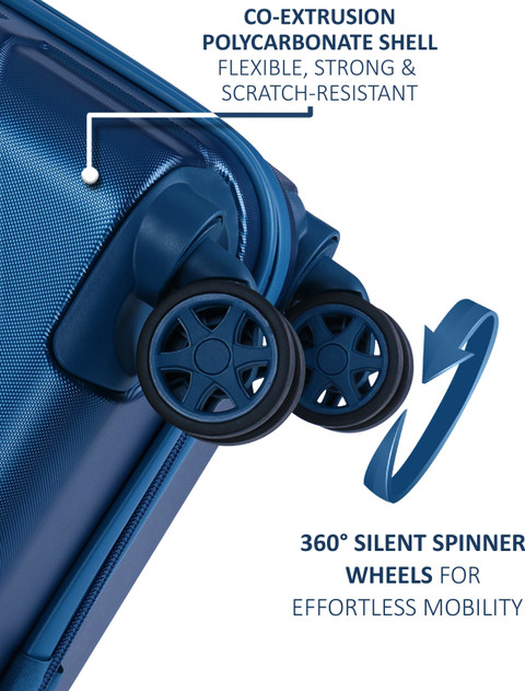 ROMEING (20 inch 55 cm) (Moon Blue) Cabin Luggage Hardside