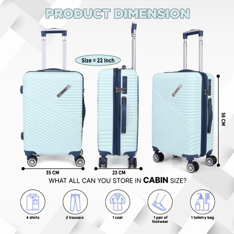 Cabin Bag 22 Luggage Size Kandel London Hard Sided ABS And PC